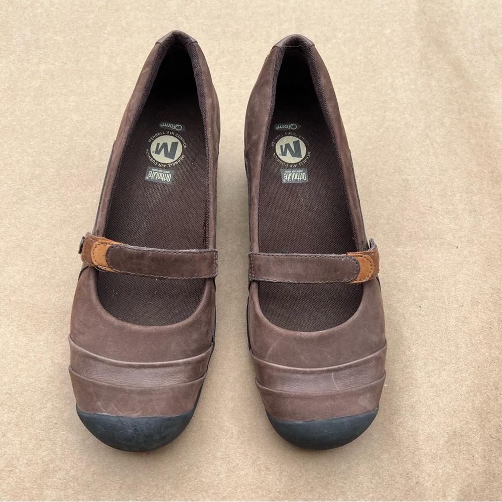 Merrell Eden Multi Brown Slide On Shoes Leather Size 8.5